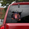Funny Monkey Crack Door Decal Pretty Vinyl Decals For Cars Gifts For Wine Lovers - Beer & Bar die-cut waterproof vinyl sticker decal