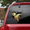 [sk1932-snf-ptd]-comic-turtle-crack-sticker-sea-animals-lover