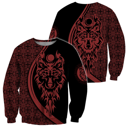 Tattoo Wolf Hoodie T Shirt For Men and Women HAC080606-NM