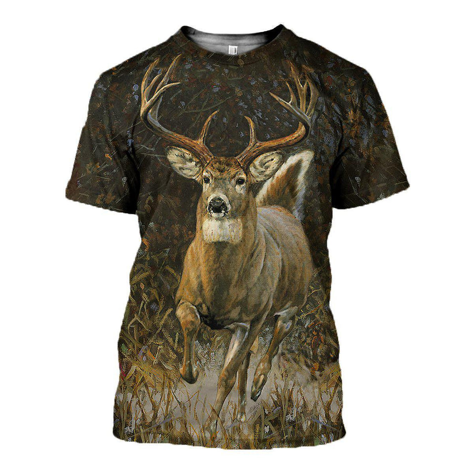 3D All Over Printed White-tailed deer Clothes