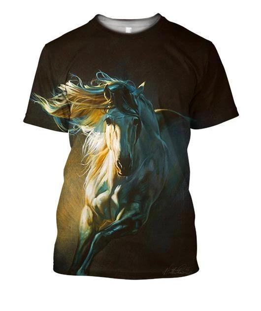 3D All Over Painting Horse By Moonlight