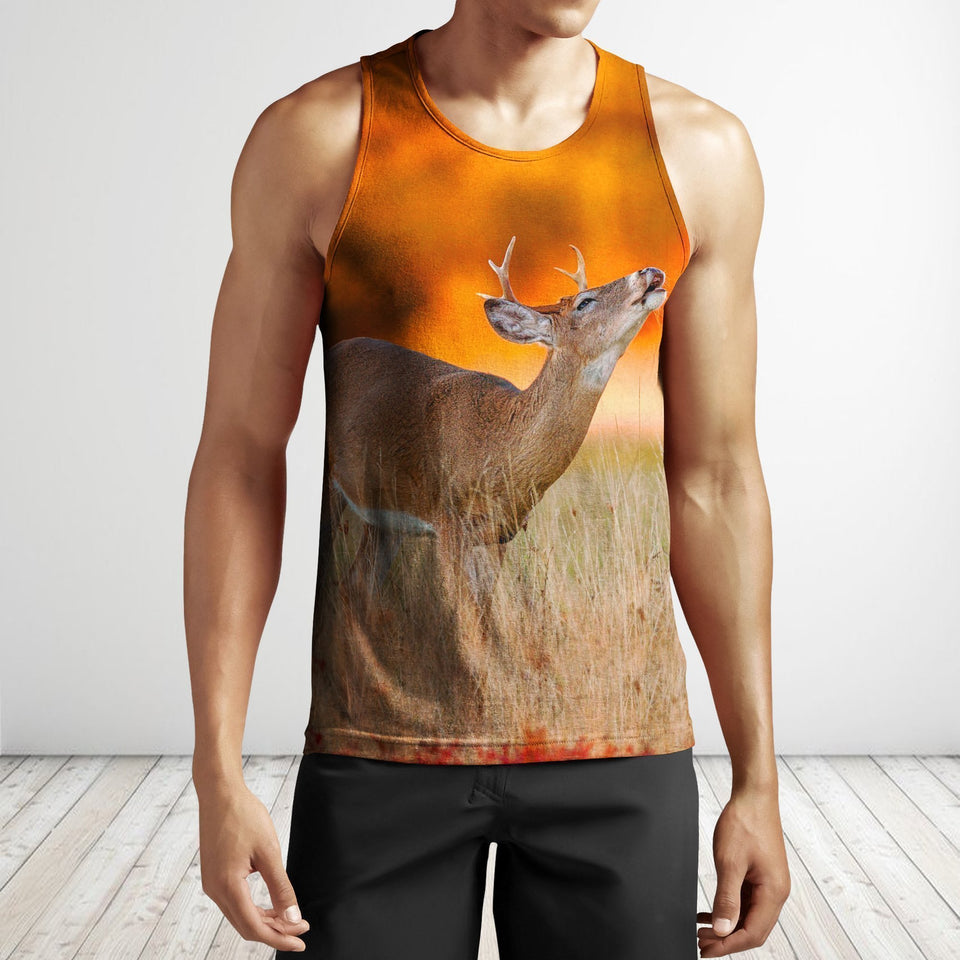 3D All Over Print Deer With Sunset Shirts