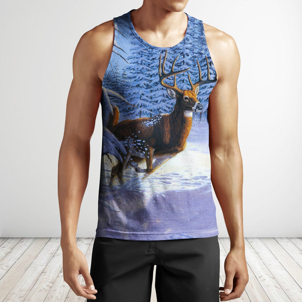 3D All Over Print Deer Running Art Shirts