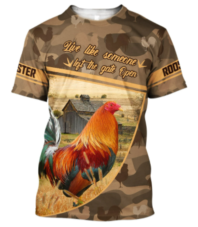 Premium Love Rooster All Over Printed Unisex 40
