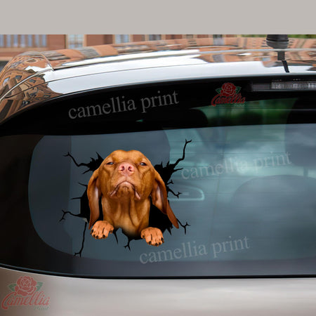 Vizsla Crack Decor Decal You Cute Face Stickers Good Gifts For Dad - Dog Lovers Sticker view #7