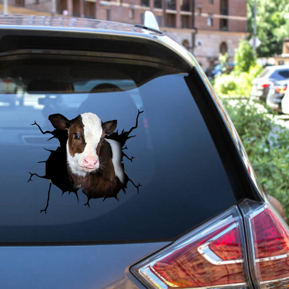 Dairy Cow Crack Stickers Be Cute Sticker Paper First Anniversary Gift - Cattle / Farm die-cut waterproof vinyl sticker decal