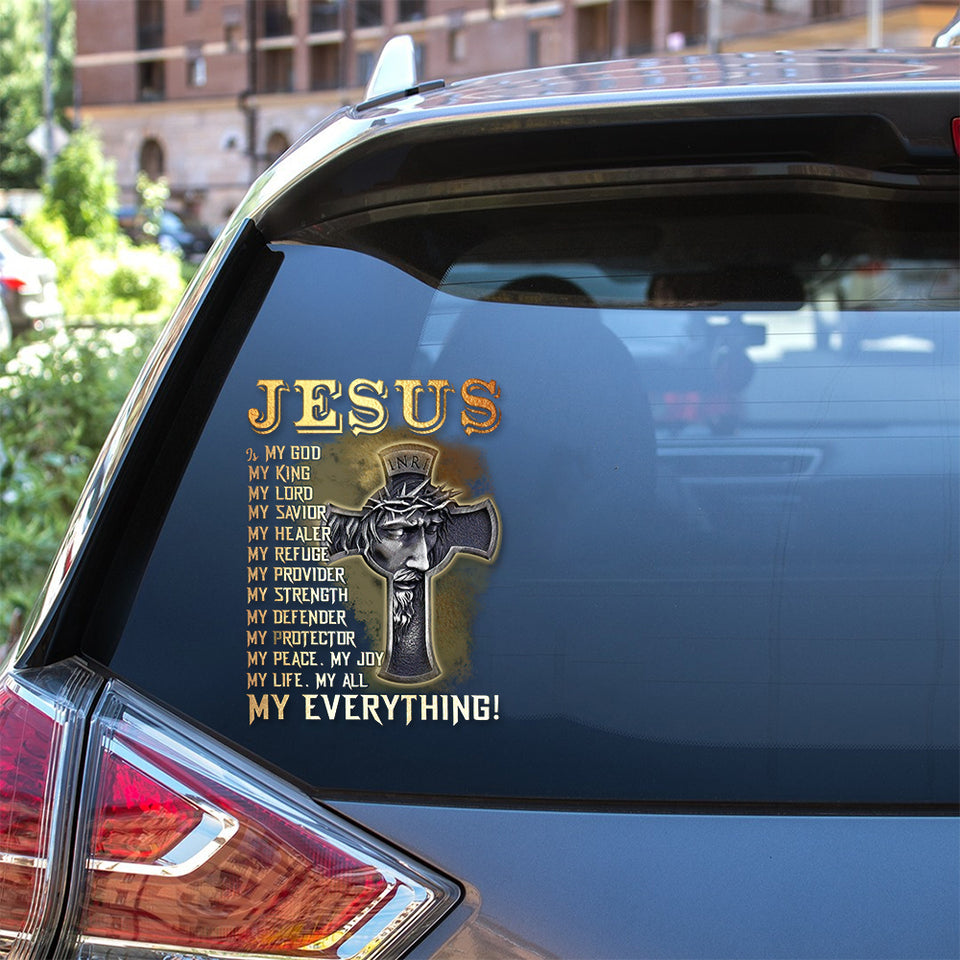 Jesus is My God Bumper Sticker Humor 3d Sticker Christmas Gifts - Faith / Religious die-cut waterproof vinyl sticker decal