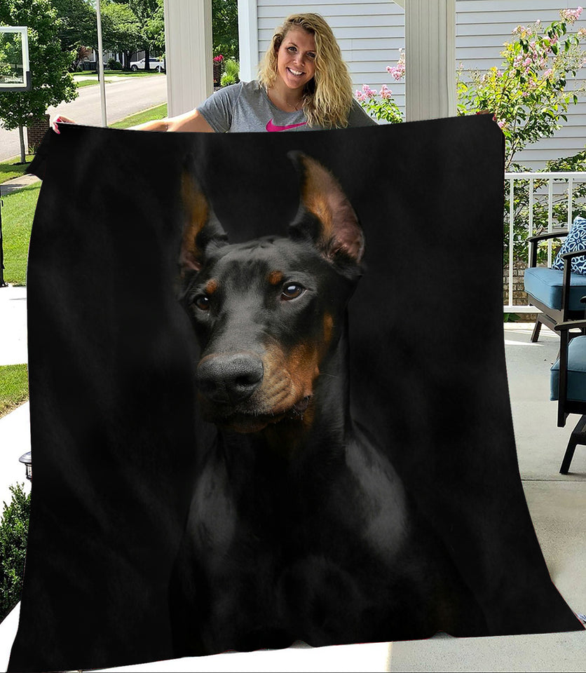 [ha0110-tnt]-doberman-fleece-blanket