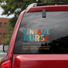 [sk0364-snf-tnt] Vintage Nurse Car Sticker - Camellia Print