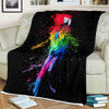 [ha0161-tpa]-parrot-fleece-blanket