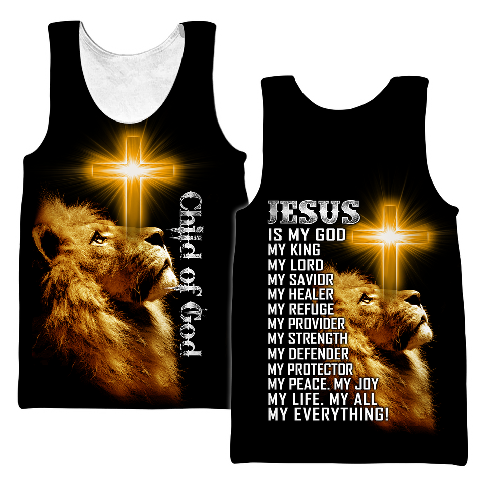 Child Of God Custome Name 3D All Over Printed Shirts For Men and Women Pi15102004