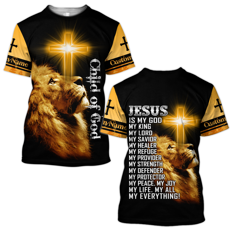 Child Of God Custome Name 3D All Over Printed Shirts For Men and Women Pi15102004
