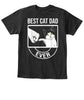Best Cat Dad Ever Funny Paw Kitten Cat Fist Bump Tee Shirt