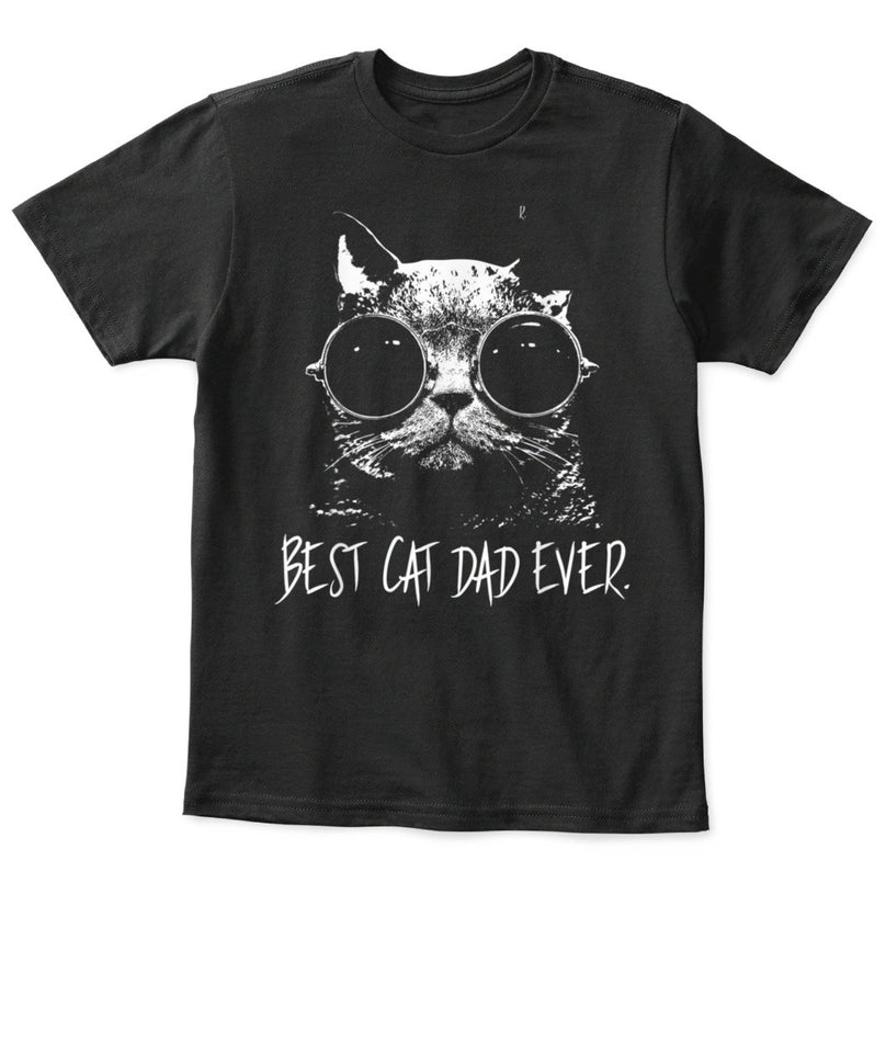 Best Cat Dad Ever Vintage Retro Cat Father Gift Men Tshirt