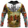Premium Rooster Floral All Over Printed Unisex 42