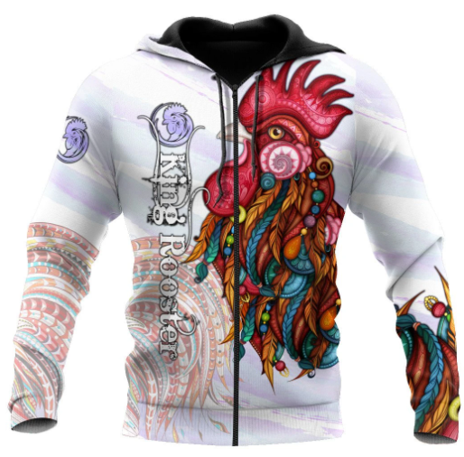 Premium Rooster King Tribal Pattern All Over Printed 45