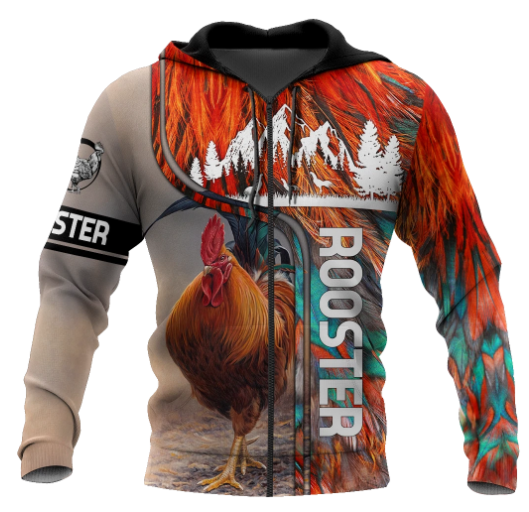 Premium Gallic Rooster Love France All Over Printed Unise 46