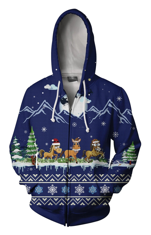All Over Print Horse On Christmas