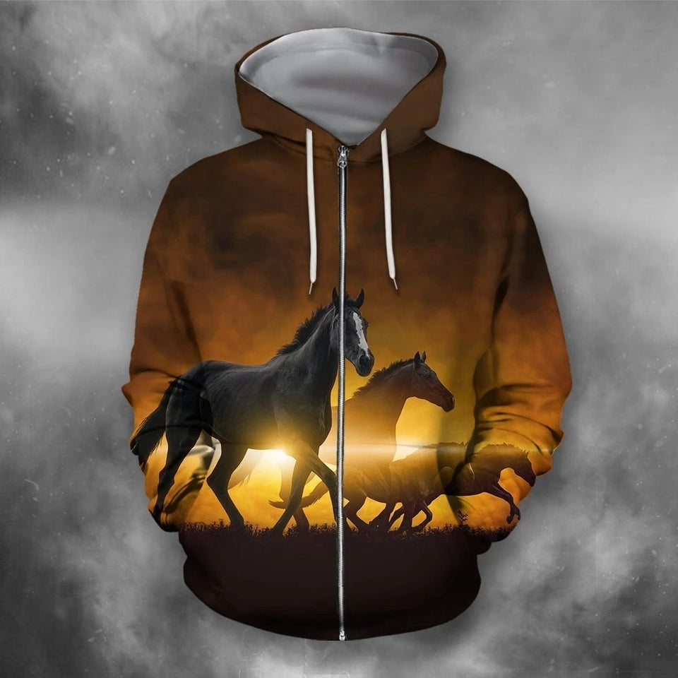 3D All Over Print Three Horse Running TH