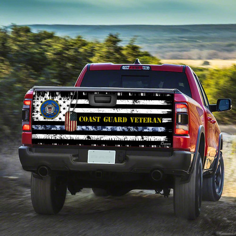 Coast Guard Veterans truck Tailgate Decal Sticker Wrap Tailgate Wrap Decals For Trucks