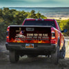 Firefighter Stand For The Flag Kneel For The Cross American truck Tailgate Decal Sticker Wrap Stand For The Flag Kneel For The Cross Tailgate Wrap Decals For Trucks