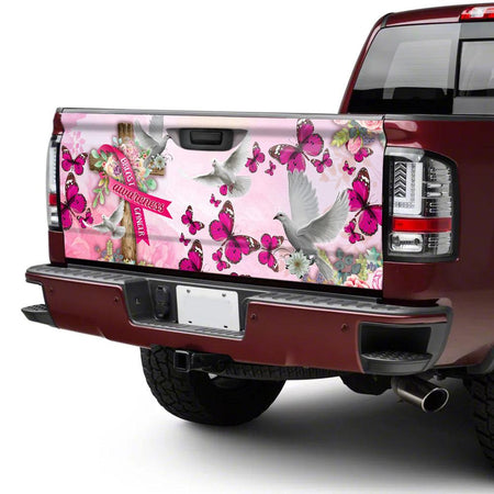 Breast Cancer Awareness truck Tailgate Decal Sticker Wrap Tailgate Wrap Decals For Trucks