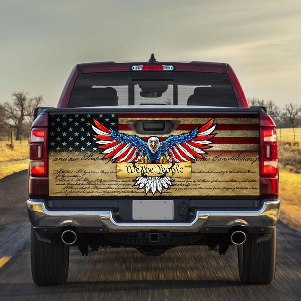We The People Eagle truck Tailgate Decal Sticker Wrap Tailgate Wrap Decals For Trucks