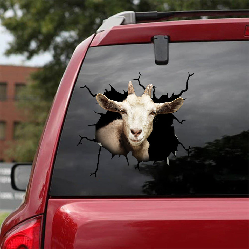 [sk1292-snf-lad]-alpine-goat-crack-sticker-cattle-lover