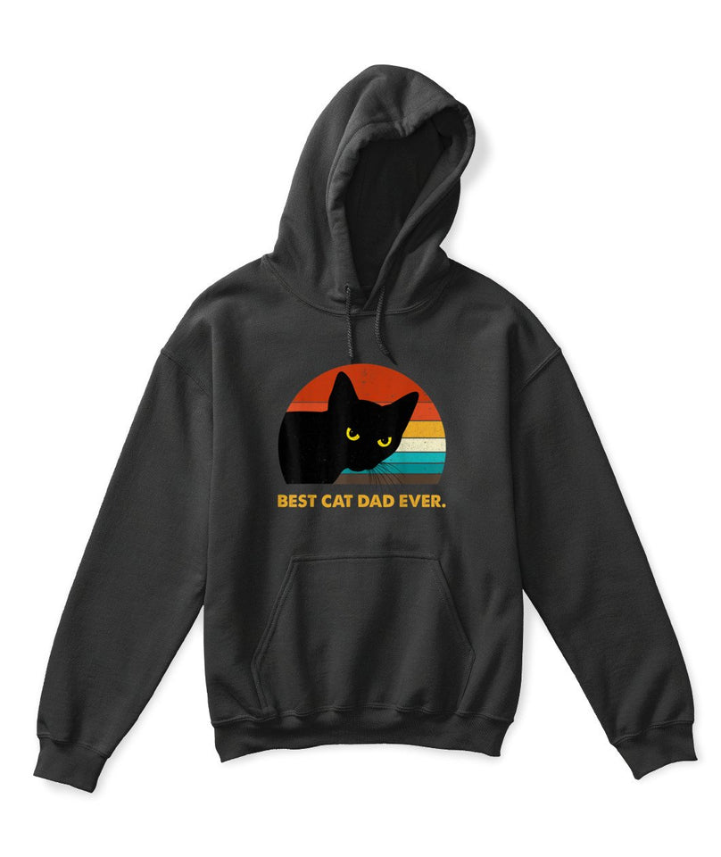 Best Cat Dad Ever Vintage Mens Tshirt Black Cat Daddy Tee