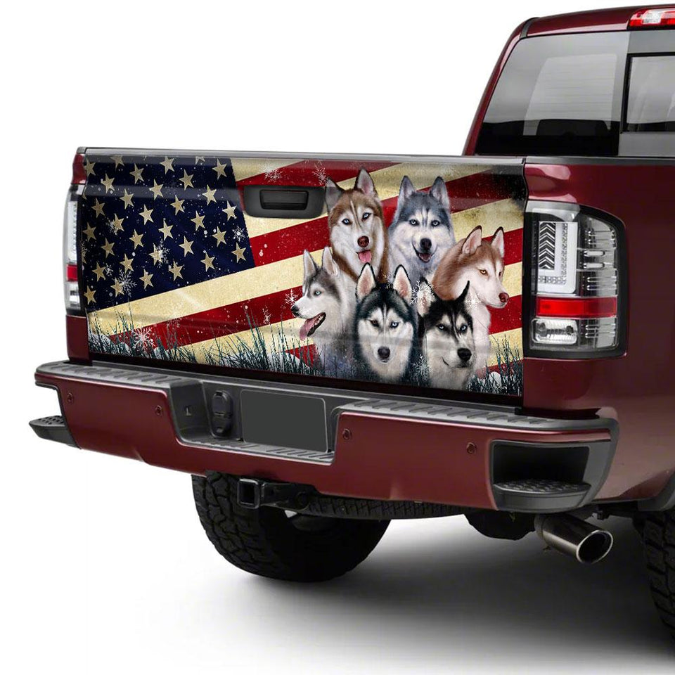 Husky American truck Tailgate Decal Sticker Wrap Tailgate Wrap Decals For Trucks