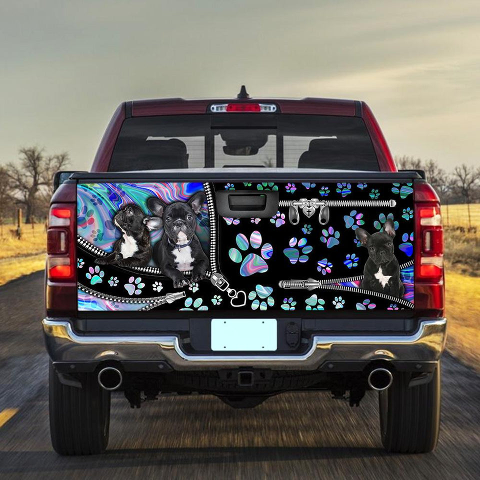 French Bullday truck Tailgate Decal Sticker Wrap Tailgate Wrap Decals For Trucks