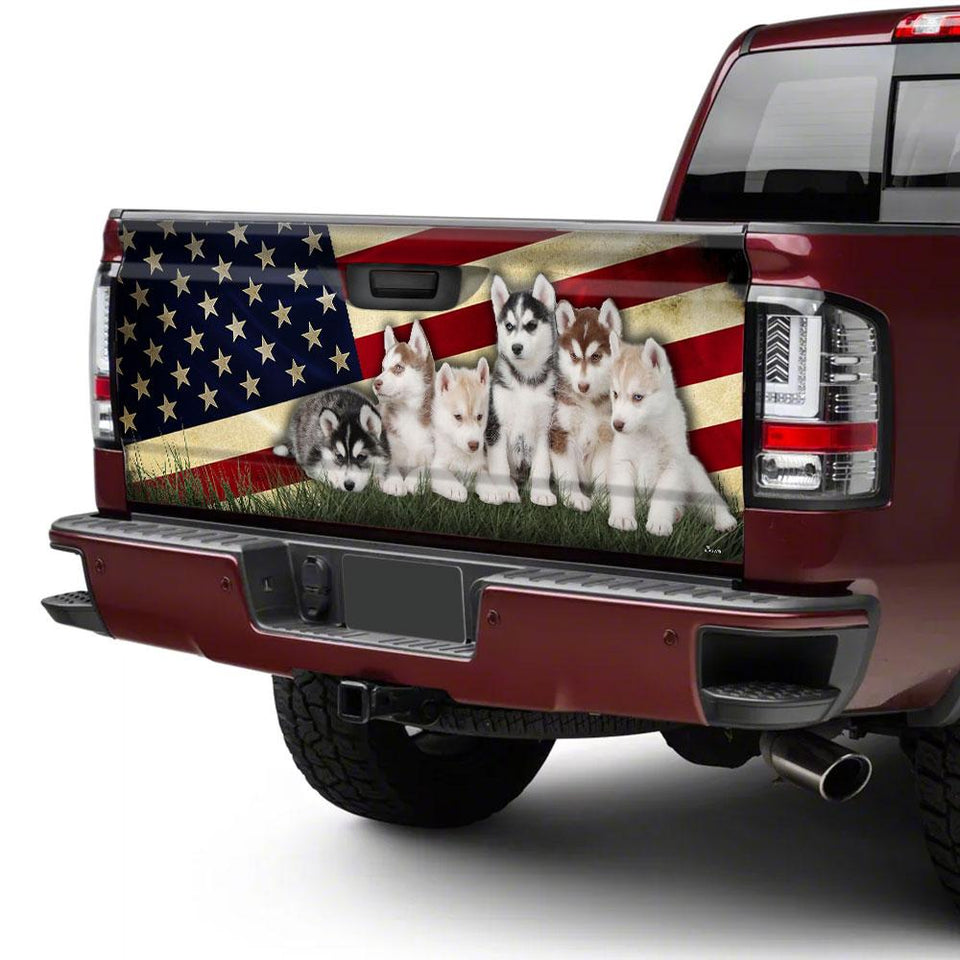 Husky American truck Tailgate Decal Sticker Wrap Tailgate Wrap Decals For Trucks