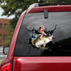 [sk0628-snf-tpa]-bass-girl-crack-car-sticker-fishing-lover