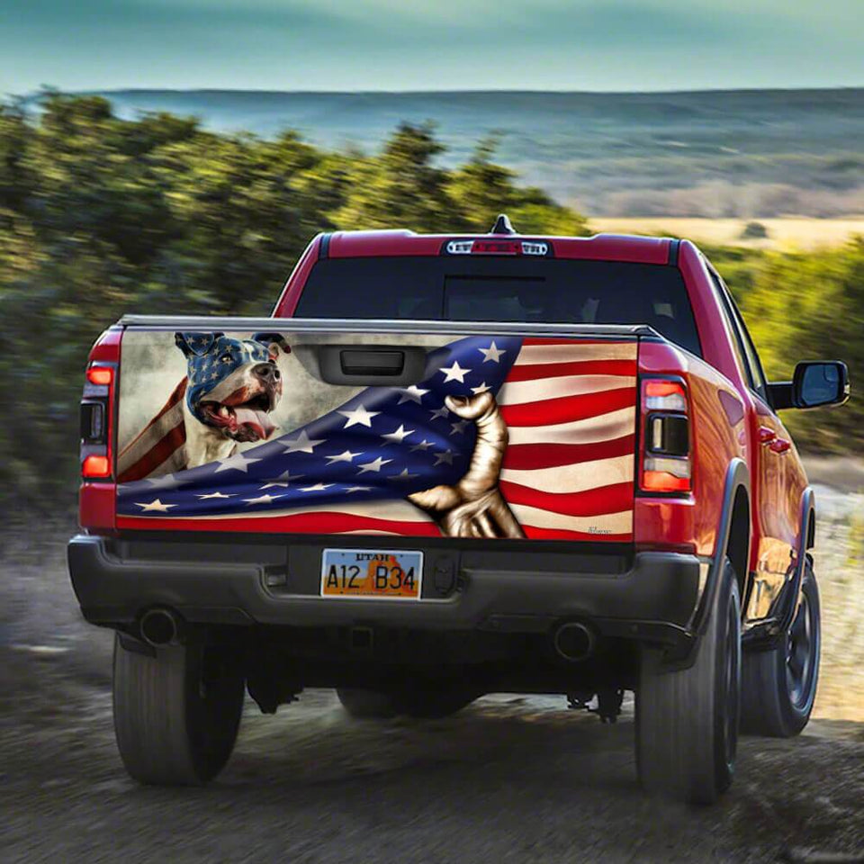 Pit Bull American truck Tailgate Decal Sticker Wrap Tailgate Wrap Decals For Trucks