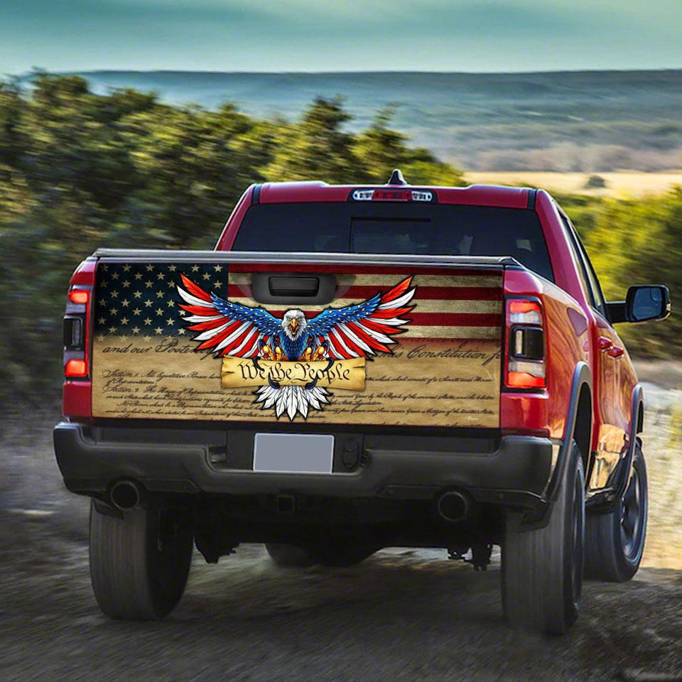 We The People Eagle truck Tailgate Decal Sticker Wrap Tailgate Wrap Decals For Trucks