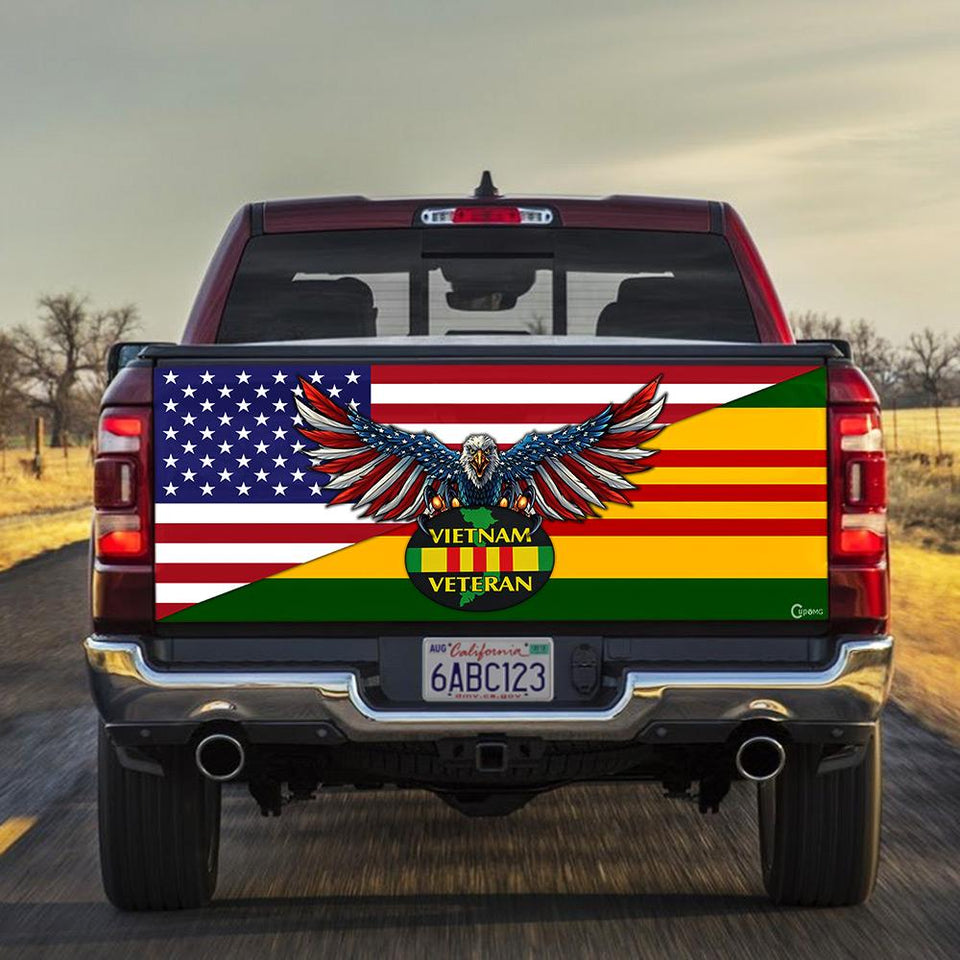 Vietnam Veteran American Truck Tailgate Decal Sticker Wrap Tailgate Wrap Decals For Trucks