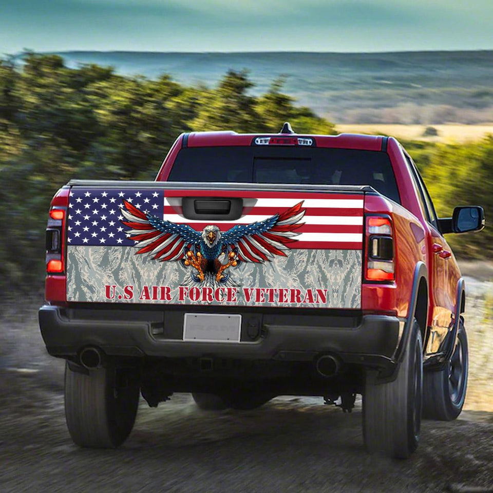 Us Air Force Veteran American Truck Tailgate Decal Sticker Wrap Tailgate Wrap Decals For Trucks