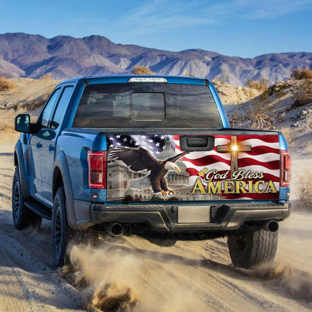 God Bless American truck Tailgate Decal Sticker Wrap Tailgate Wrap Decals For Trucks