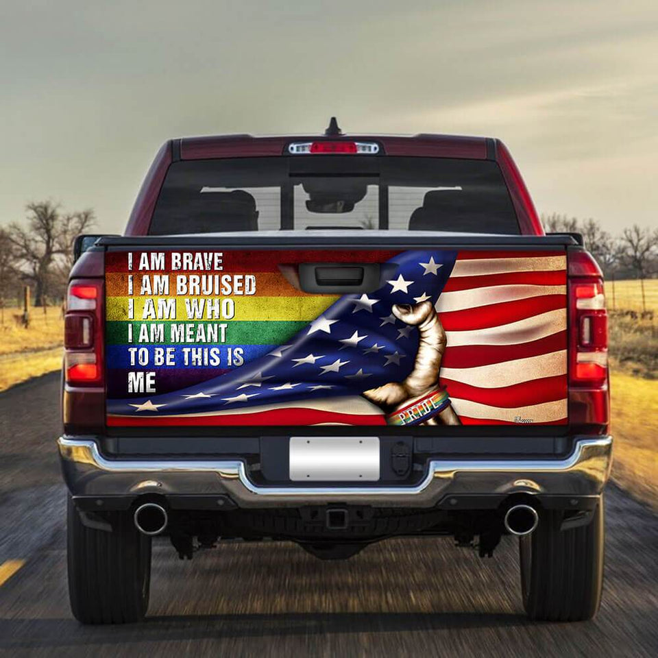 Lgbt Prico truck Tailgate Decal Sticker Wrap This Is Me Tailgate Wrap Decals For Trucks