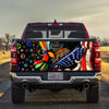 Hippie truck Tailgate Decal Sticker Wrap Let It Be Tailgate Wrap Decals For Trucks