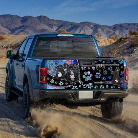 French Bullday truck Tailgate Decal Sticker Wrap Tailgate Wrap Decals For Trucks