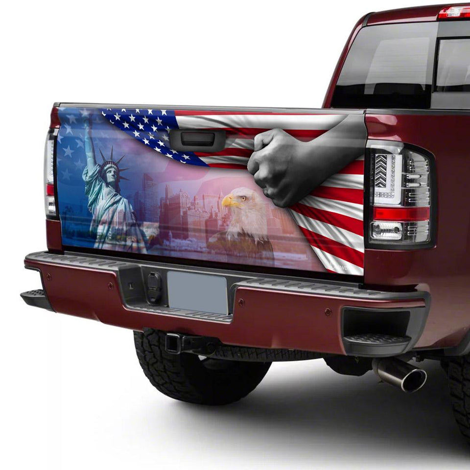 Patriot American Truck Tailgate Decal Sticker Wrap Tailgate Wrap Decals For Trucks
