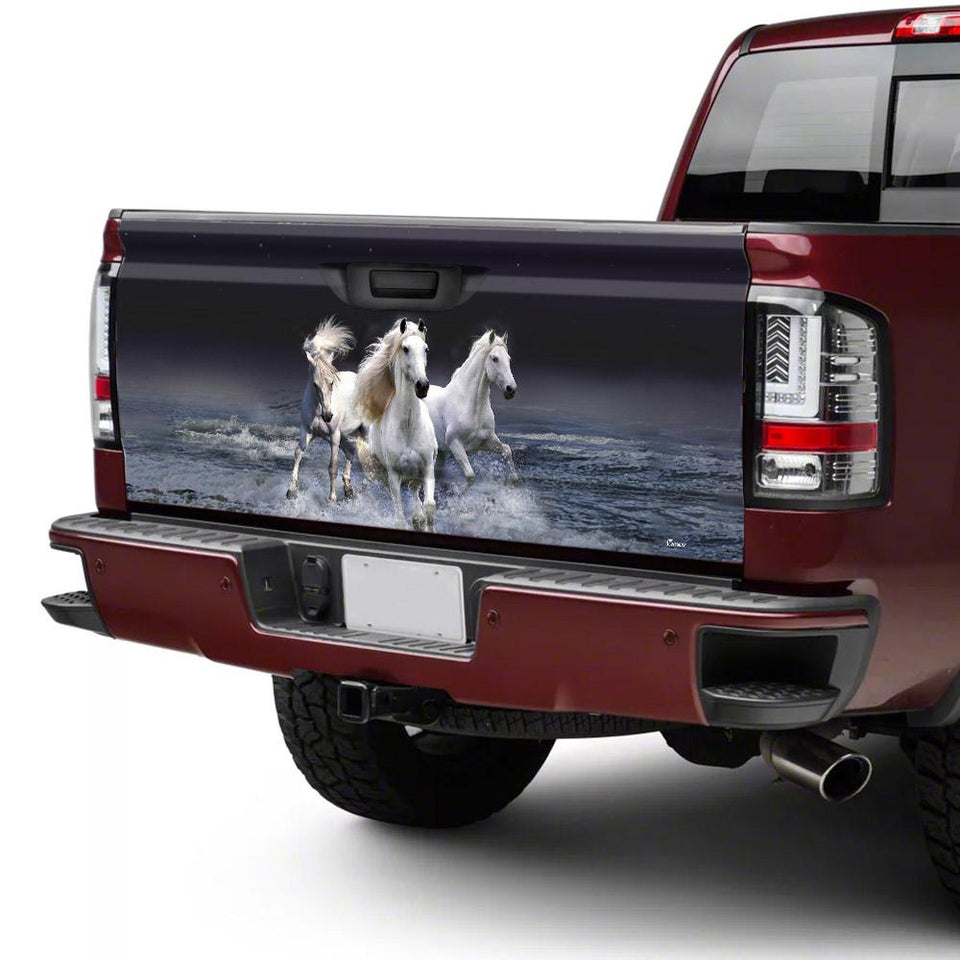 Horses Running truck Tailgate Decal Sticker Wrap Tailgate Wrap Decals For Trucks