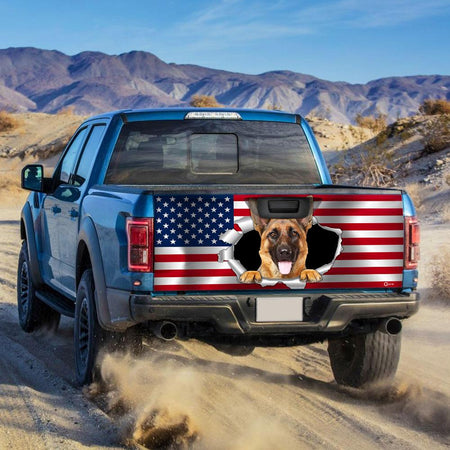 German Shephere truck Tailgate Decal Sticker Wrap Tailgate Wrap Decals For Trucks