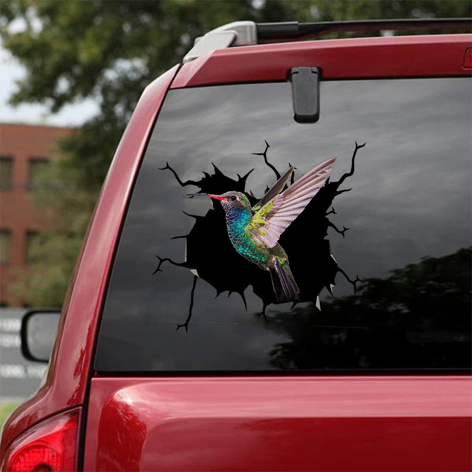 [sk1752-snf-tnt]-hummingbird-crack-sticker-bird-lover