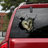 Owl Crack Stickers For Cars Humor Window Stickers Mens Gift Sets - General die-cut waterproof vinyl sticker decal