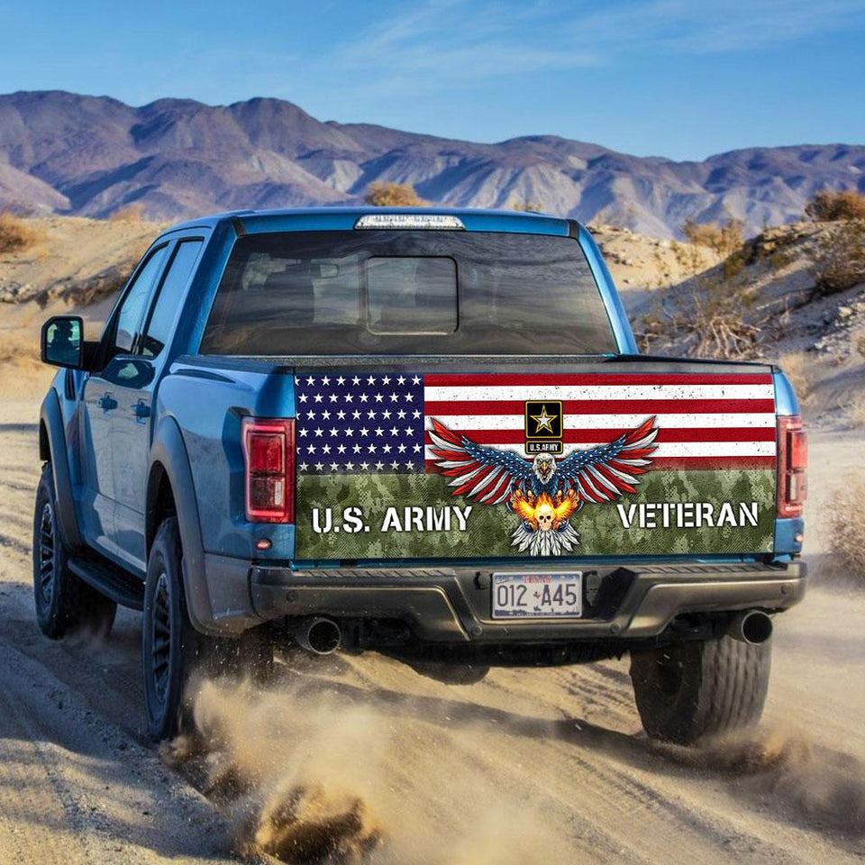 United States Army Veterans truck Tailgate Decal Sticker Wrap Tailgate Wrap Decals For Trucks
