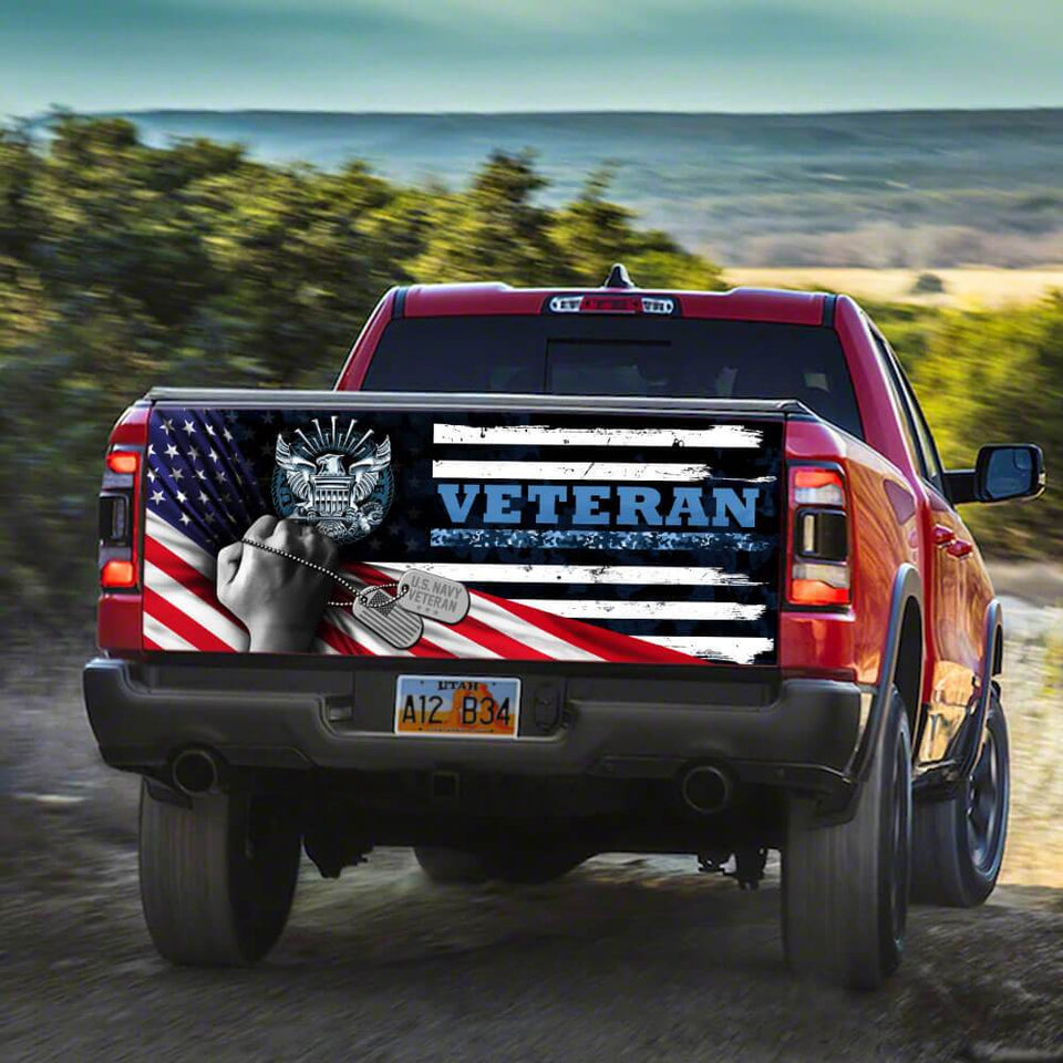 United States Veterans truck Tailgate Decal Sticker Wrap Tailgate Wrap Decals For Trucks