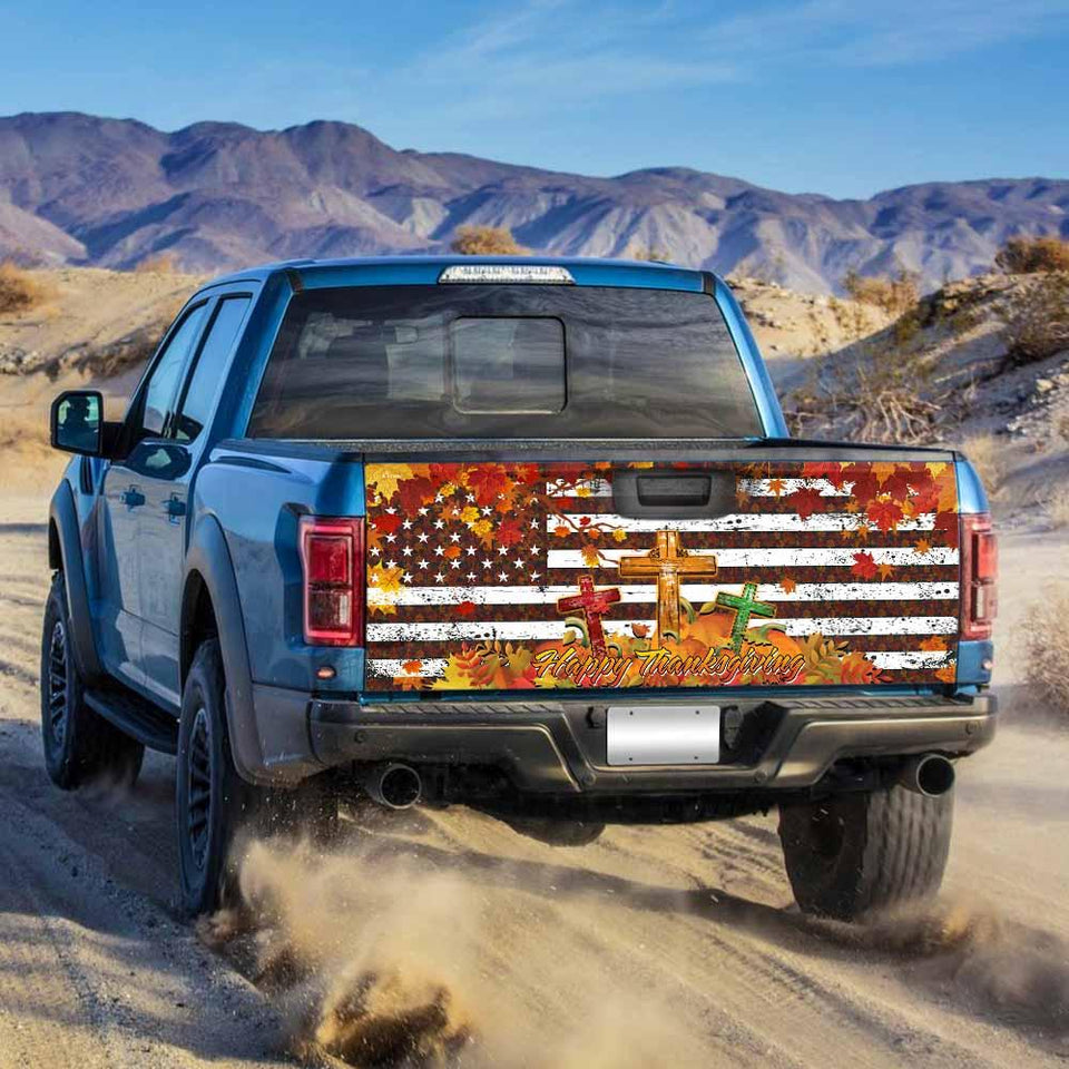 Jesus Christian Happy Thanksgivitruck Tailgate Decal Sticker Wrap Tailgate Wrap Decals For Trucks