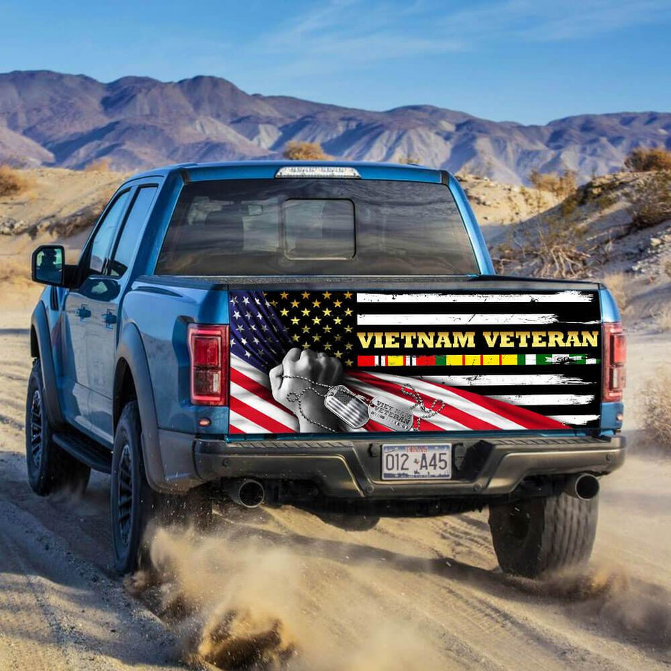 United States Vietnam Veterans truck Tailgate Decal Sticker Wrap Tailgate Wrap Decals For Trucks